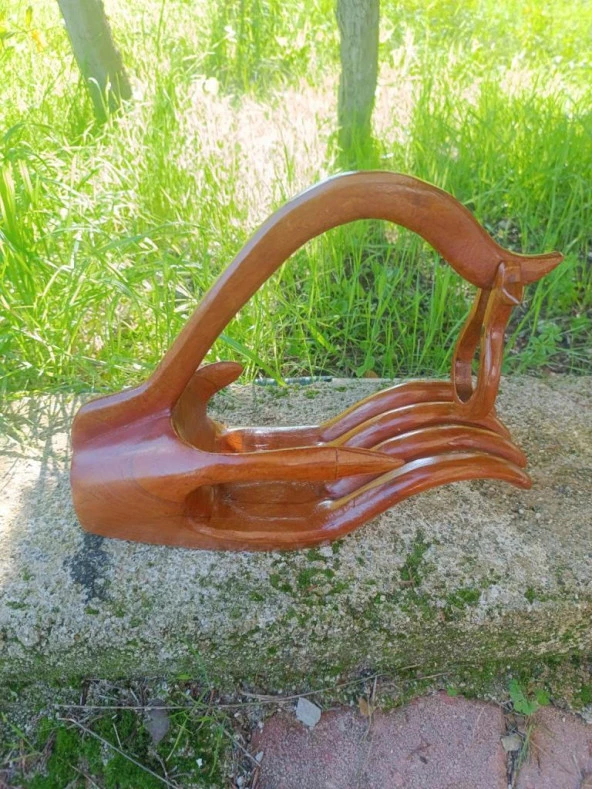 Ahşap Şişe Şarap Sunumluk Yağdanlık Ev Dekorasyon - 7