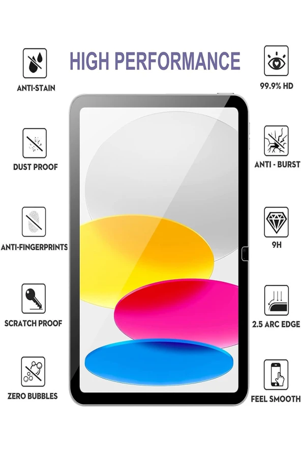 iPad 2022 10.9 (10.nesil) Uyumlu Fuchsia Cam Ekran Koruyucu - Resim 3