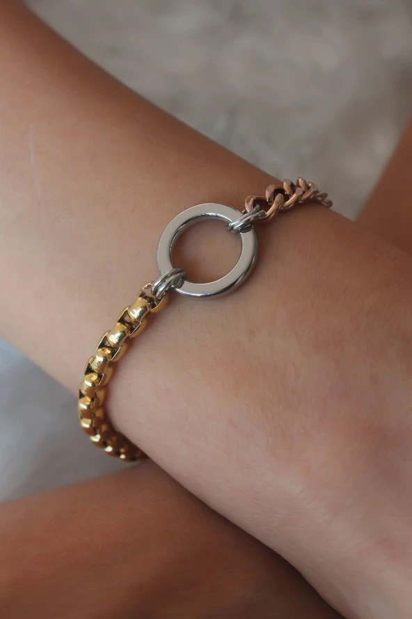 Çelik Mix Renk Kadın Bileklik - Resim 2