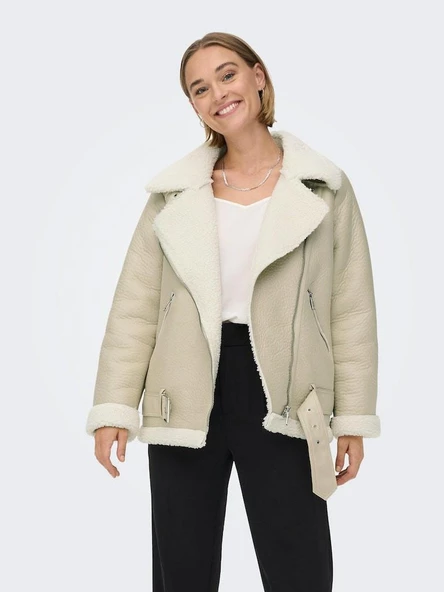 Only Lıs Faux Leather Bond Avıator Kadın Mont 15259949 - 2