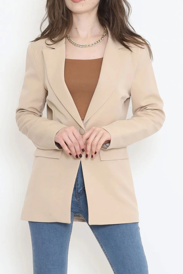 Blazer Ceket Bej - 1