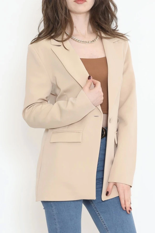 Blazer Ceket Bej - 3