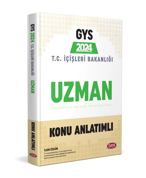 Data 2024 GYS İçişleri Bakanlığı Uzman Konu Anlatımlı Görevde Yükselme Data Yayınları