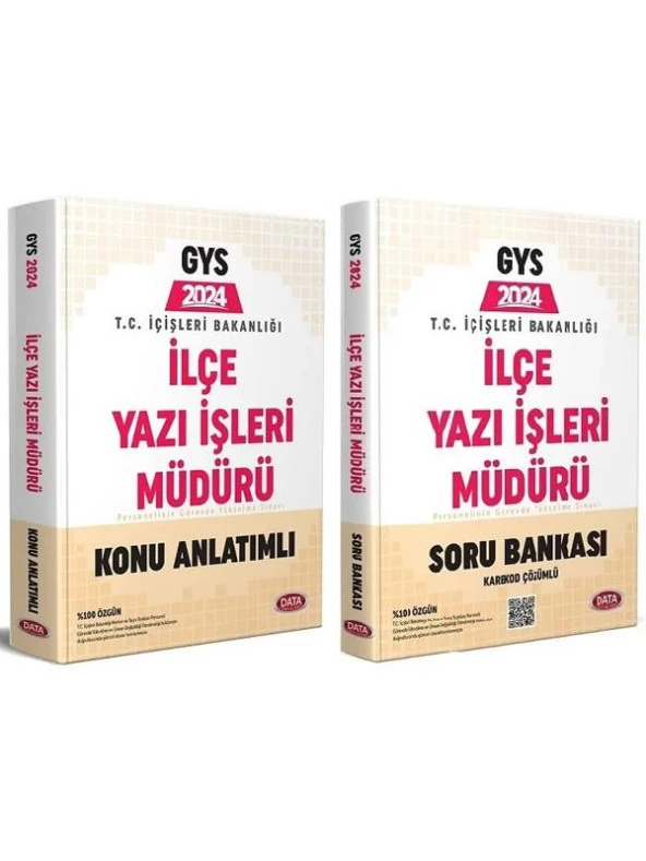 Data 2024 GYS İçişleri Bakanlığı İlçe Yazı İşleri Müdürü Konu + Soru Bankası 2 li Set Data Yayın - 3