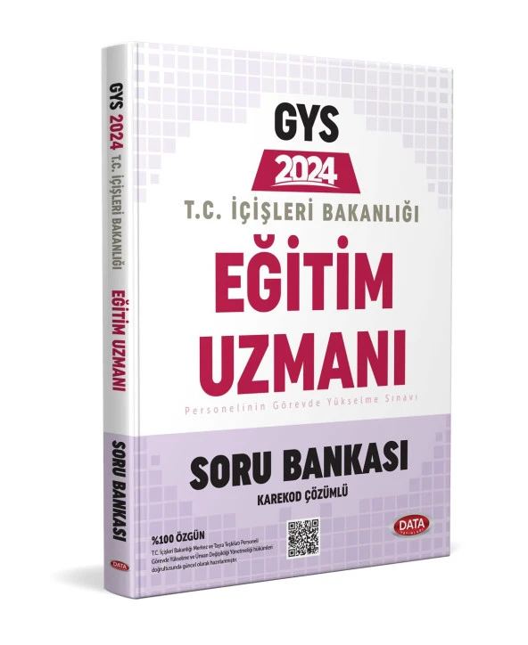 Data 2024 GYS İçişleri Bakanlığı Eğitim Uzmanı Soru Bankası Görevde Yükselme Data Yayınları
