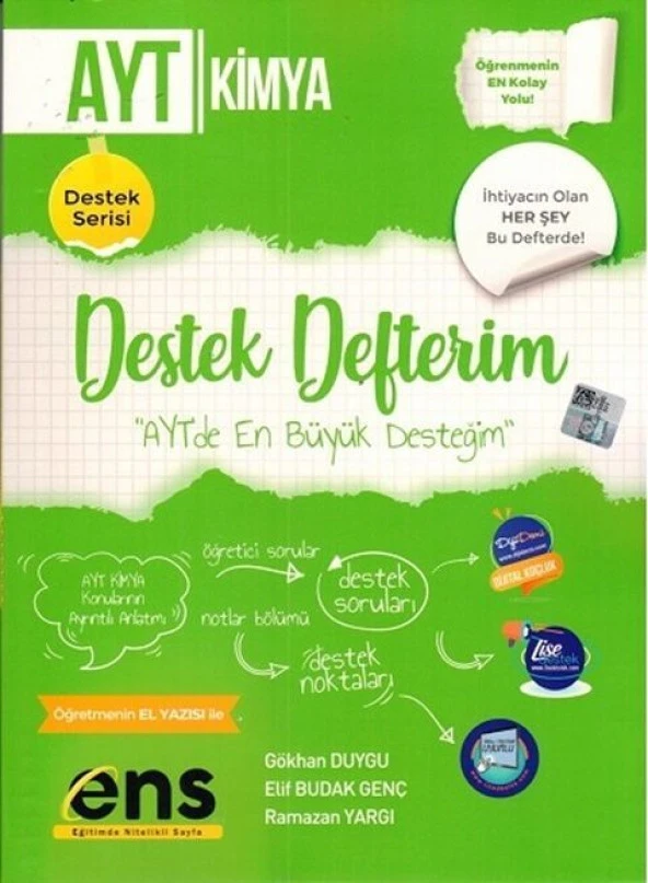 AYT Kimya Destek Defterim ENS Yayıncılık