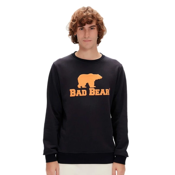 Bad Bear Logo Crewneck Sweatshirt Lacivert