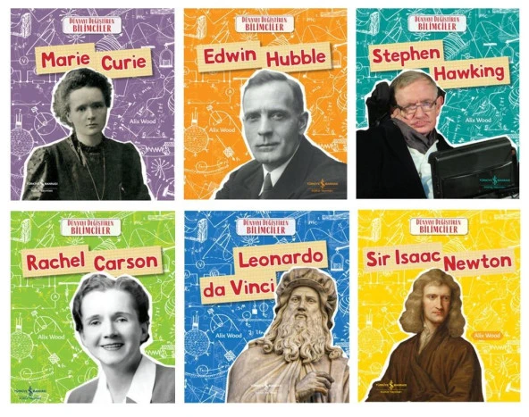 Dünyayı Değiştiren Bilimciler 6 Kitap (Marıe Curıe Edwın Hubble Stephen Hawkıng Rachel Carson Leonardo Da Vıncı Sır Isaac Newton)