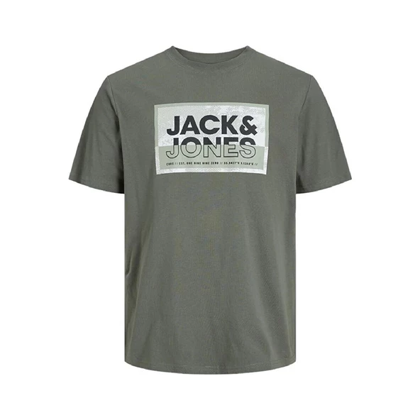 Jack & Jones 12253442 Jcologan Tee SS Crew Neck SS24 Ln Haki