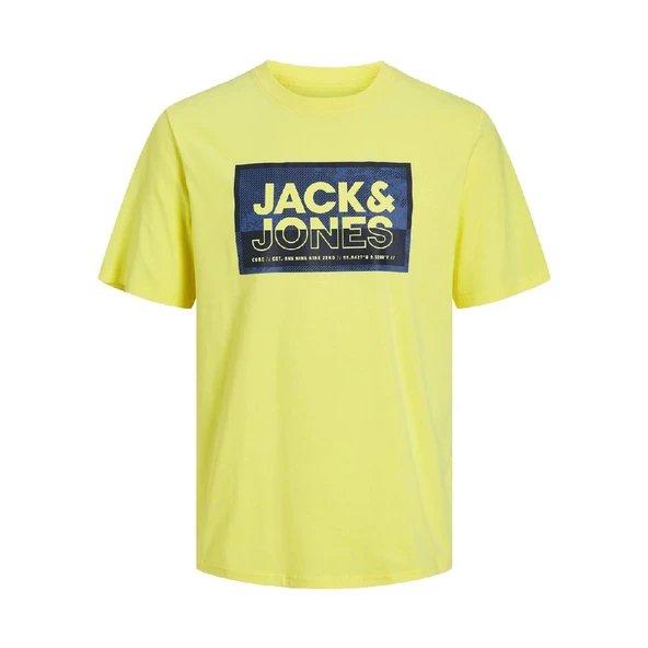 Jack & Jones 12253442 Jcologan Tee SS Crew Neck SS24 Ln Sarı