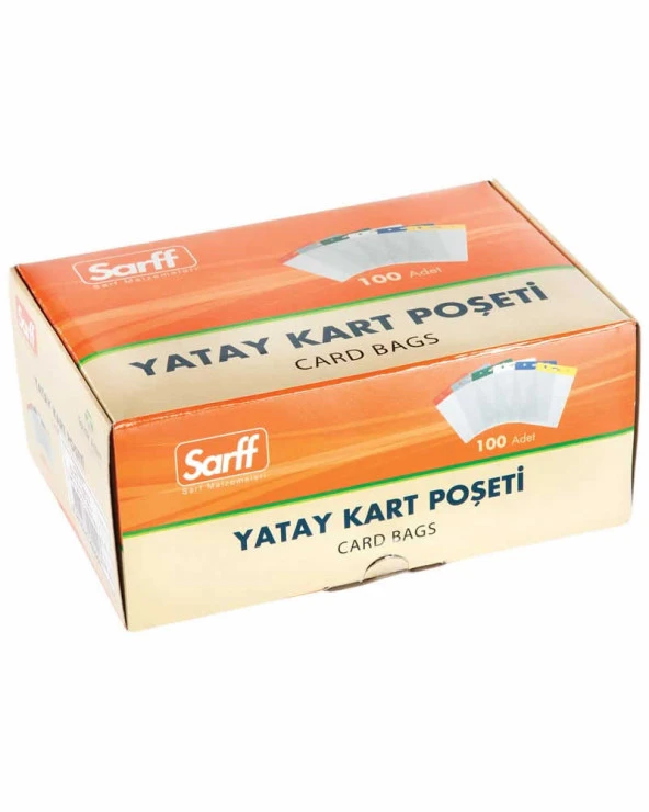 SARFF 10X14.5CM DİKEY ŞEFFAF KART POŞETİ - 100ADET