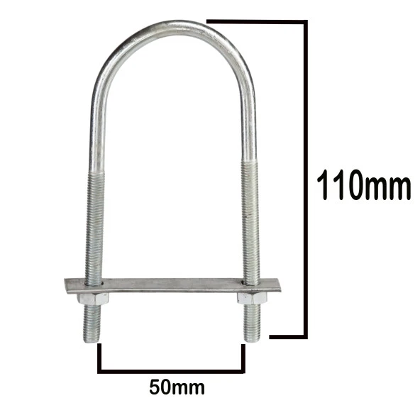 Aletçantam U Tipi Anten Direk Balkon Boru Bağlama Kelepçesi -11cm - 3