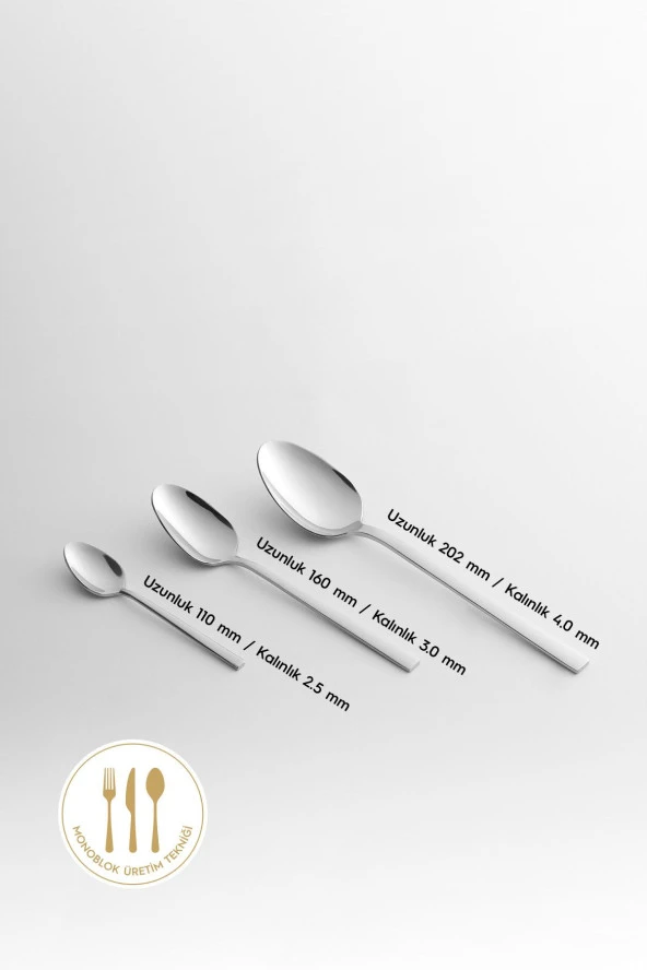 Nehir dalyan 60 parça çatal kaşık takımı - çatal kaşık seti - Resim 4