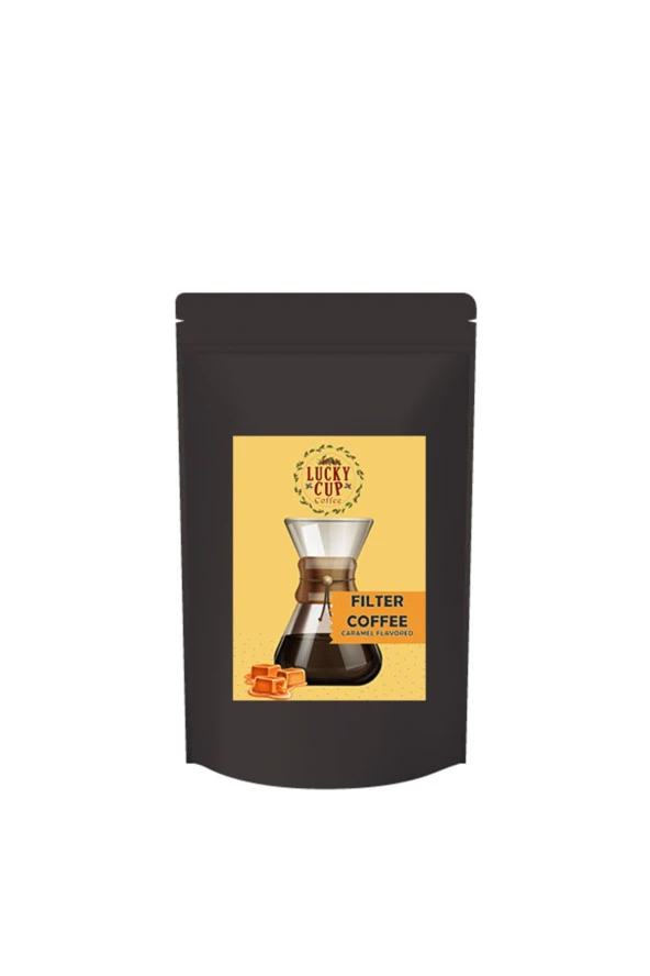 LUCKY CUP COFFEE Lucky Cup Karamel Aromalı Kahve 250 Gr