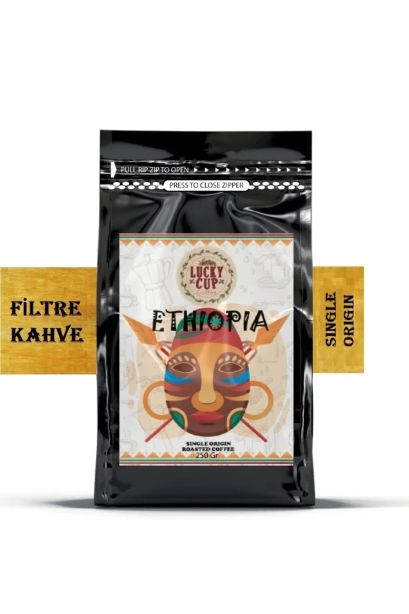 LUCKY CUP COFFEE Ethiopia Yöresel Kahve 250Gr - 3