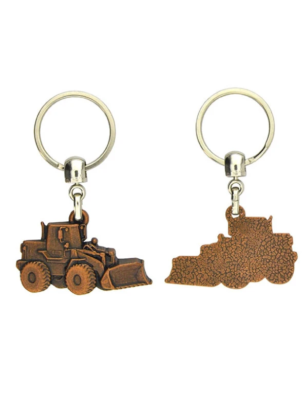 Buldozer Bakır Rölyef Araç Anahtarlık - 6