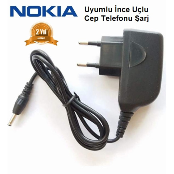 Nokia E71 ince Uçlu Cep Telefonu Şarj Cihazı Aleti (2 YIL İTHALATÇI Garantili)