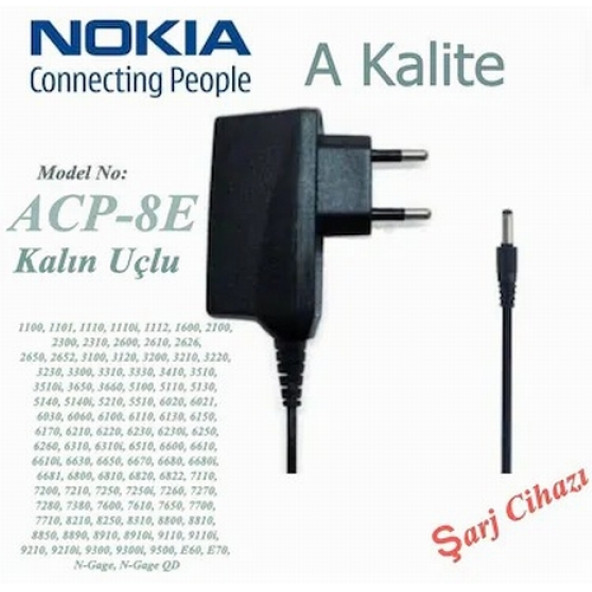 Nokia N96 ince Uçlu Cep Telefonu Şarj Cihazı Aleti (2 YIL İTHALATÇI Garantili) - 9