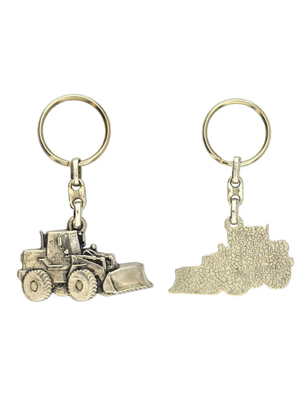 Buldozer Nikel Oksit Rölyef Araç Anahtarlık - 6