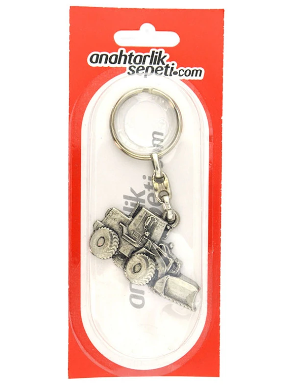 Buldozer Nikel Oksit Rölyef Araç Anahtarlık - 8
