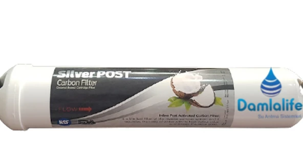 silver post Inline  Carbon Tatlandırıcı Filtre gümüş iyonlu karbon ürün görseli 1