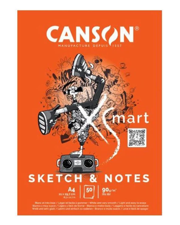 Canson XSmart Sketch Notes A4 90g 50 Sayfa