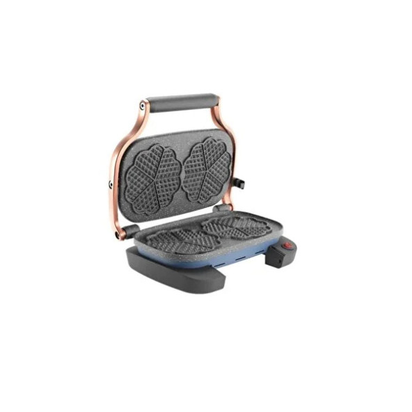 AKSU Vintage Waffle Makinesi İkili Mavi T62W