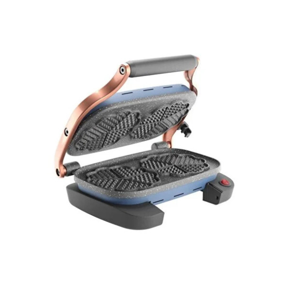 AKSU Vintage Waffle Makinesi İkili Mavi T62W - 2