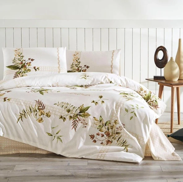 Özdilek Çift Kişilik Nev Nevresim Takımı Forest IVY Krem - Resim 2