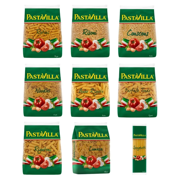 Pastavilla Makarna 500 gr 9 lu Karma Paket