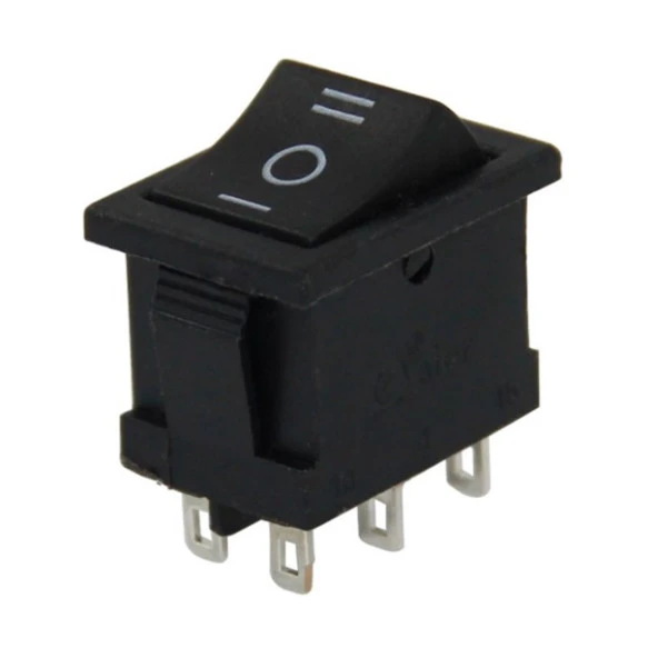 Mini Işıksız Anahtar 6P ON-OFF-ON 6P IC-123-6