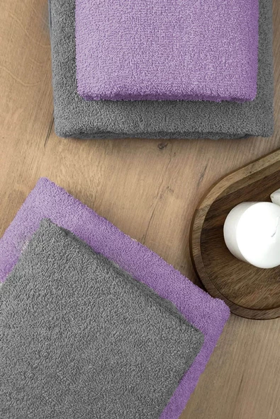 4 lü Banyo Havlusu Takımı Soft Büyük Havlulu Pamuklu Havlu Seti 90X150 Cm - 8