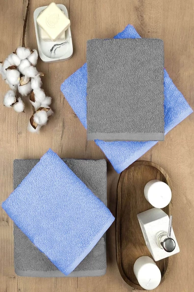 4 lü Banyo Havlusu Takımı Soft Büyük Havlulu Pamuklu Havlu Seti 90X150 Cm - 12