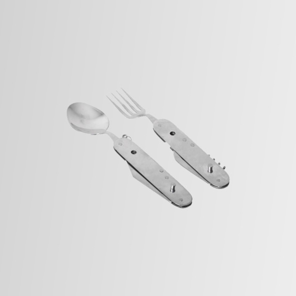 Nurgaz Campout NG KKCT-M Katlanır Çatal - Kaşık - Bıçak - Türbişon Mavi - 3