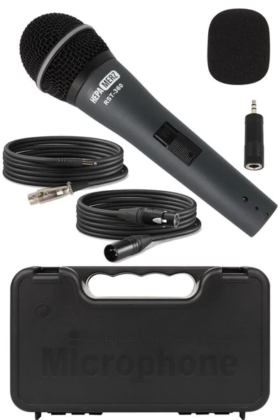 Hepa Merz RST-360 Profesyonel Dinamik Cardioid Kablolu EL Mikrofonu Kaliteli (Çanta ve Full Set) - Resim 2