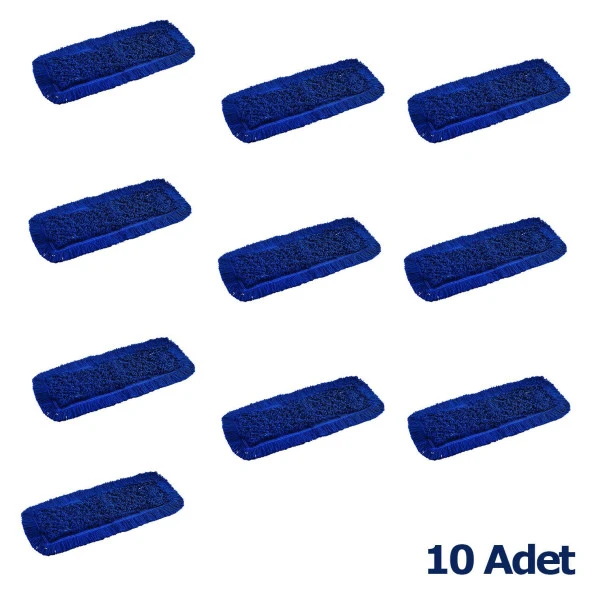 Cod-Ex Orlon Nemli Palet Tablet Toz Toplama Statik Mop - Mavi - 50 Cm. - 10 Adet - 3