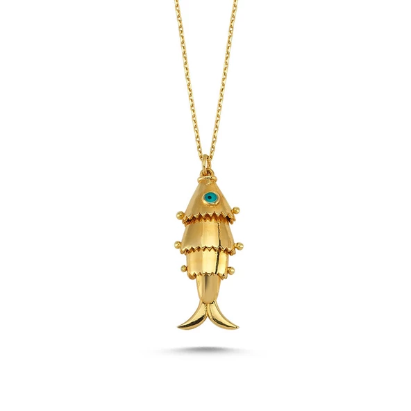 Balık Altın Kolye 14K Gold Eski Tasarım