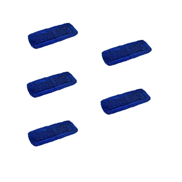 Cod-Ex Orlon Nemli Palet Tablet Toz Toplama Statik Mop - Mavi - 50 Cm. - 5 Adet - 2