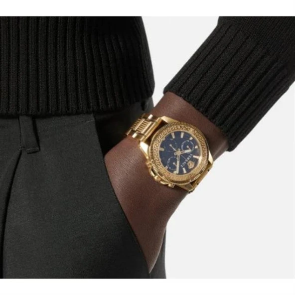 Versace VRSCVE3J00622 Chronograph Greca Action Erkek Kol Saati - Resim 3