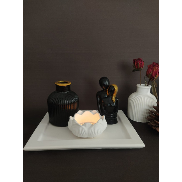 Dekoratif Pampas Vazo Set - Resim 2