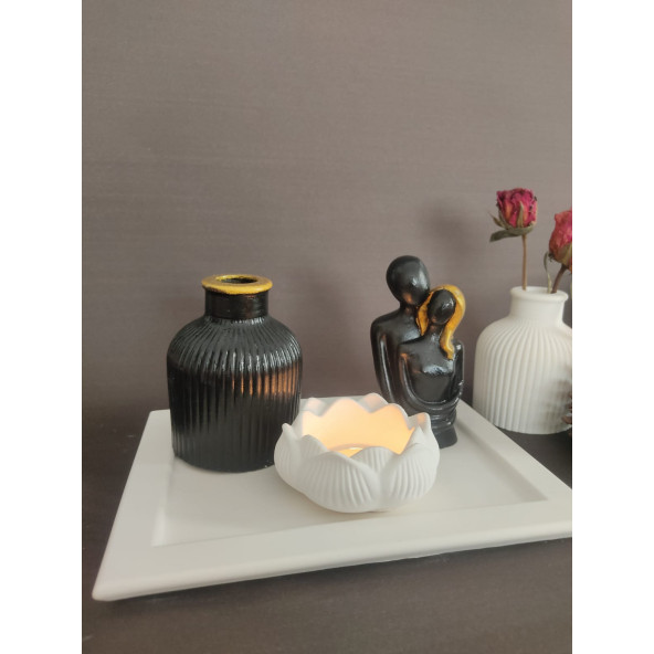 Dekoratif Pampas Vazo Set - Resim 4