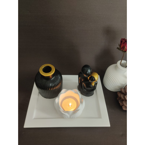 Dekoratif Pampas Vazo Set - Resim 5