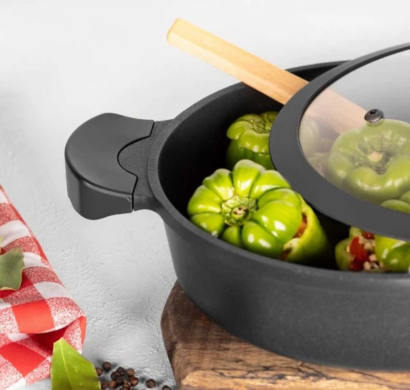 Aryıldız Granit Tencere Seti 7 Parça Montana Siyah - 2