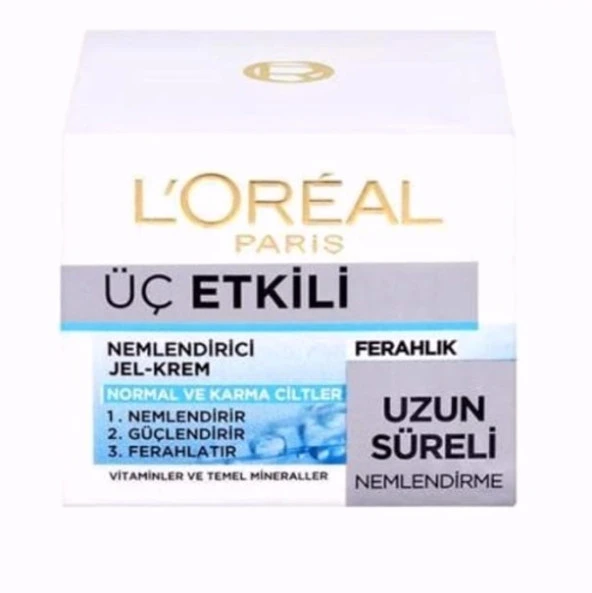 L'Oreal Üç Etkili Nemlendirici Jel Krem 50ml.