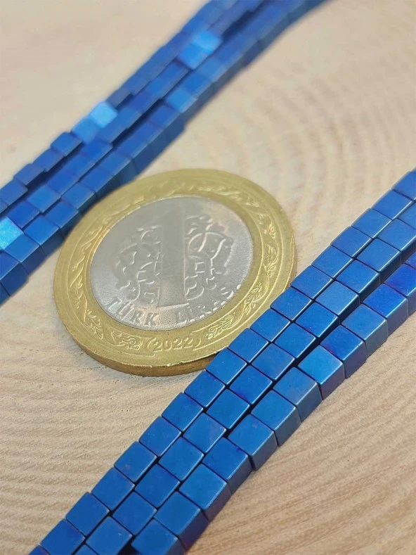 Hematit Taşı Küp Şekilli 3mm Dizi (48112) - 2