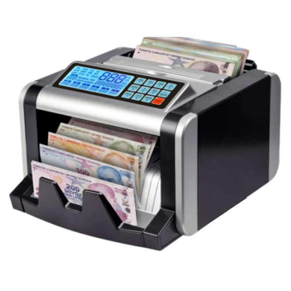 Bill Counter Silver AL-4000 Karışık Para Sayma Makinesi TL, EUR / USD Adet Sayımı - 5
