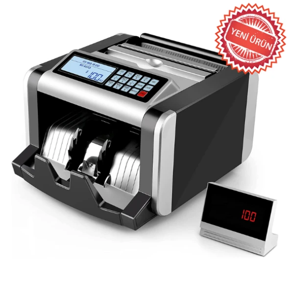Bill Counter Silver AL-4000 Karışık Para Sayma Makinesi TL, EUR / USD Adet Sayımı - 1