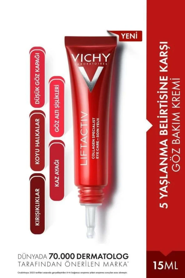 Vichy Liftactive Collagen Specialist Yaşlanma Belirtilerine Karşı Göz Bakım Kremi 15 ml