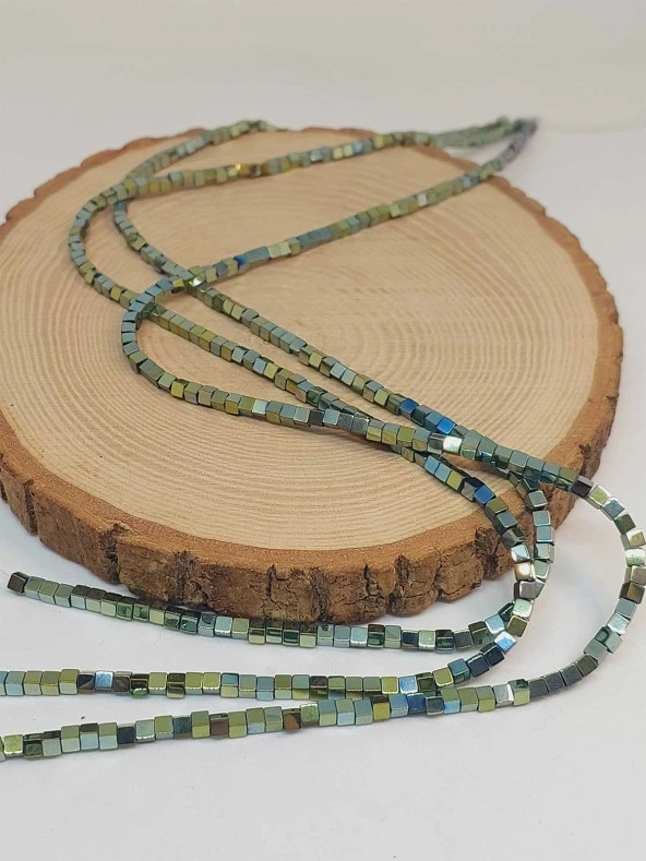 Hematit Taşı Küp Şekilli 3mm Dizi (48116) - Resim 3