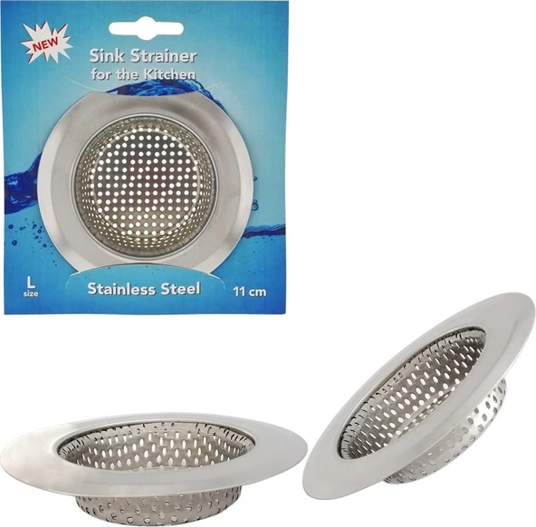 9 Cm Büyük Boy Paslanmaz Çelik Lavabo Süzgeci - Evye Süzgeci - Eviye Süzgeç - 5